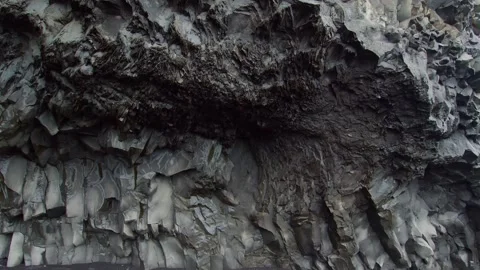 Icelandic Basalt Columns Close up Stock Footage 320508831