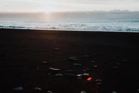 An icelandic beach Stock Photos