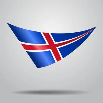 Icelandic flag background. Vector illustration. Stock Illustration