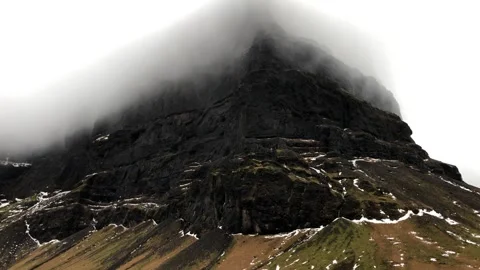 Icelandic Foggy Mountains Stock Footage