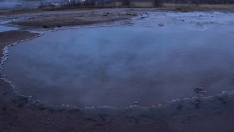 Icelandic Geothermal pool Stock Footage 103277038