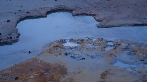 Icelandic geothermal pool Stock Footage 103277667