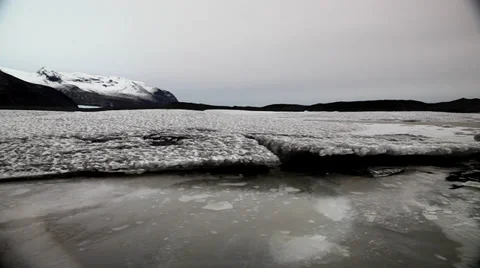 Icelandic glacier pan Video stock 36374023
