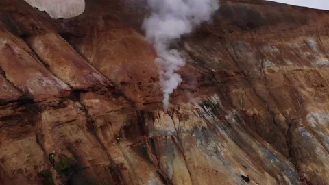 Icelandic hot springs. Volcano hot steam erupting	 Stock Footage
