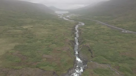 Icelandic landscape - Drone video Stock Footage 231487130