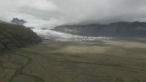 Icelandic landscape with Glacier Stock Footage 231486742