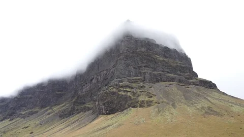Icelandic mountain pan left Stock Footage 78260677