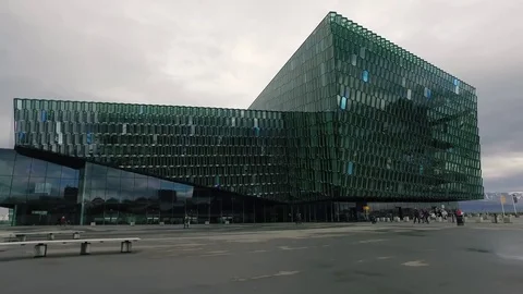 Icelandic Opera House Stock Footage 83098341