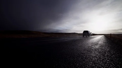 Icelandic road 1 Vídeos de archivo 78260663