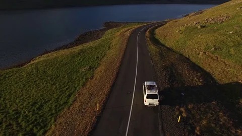 Icelandic road by drone Stock-Footage 70872116