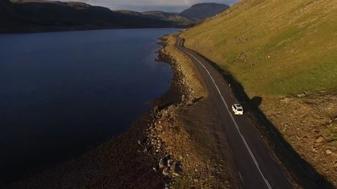 Icelandic road by drone Stock-Footage 70872206