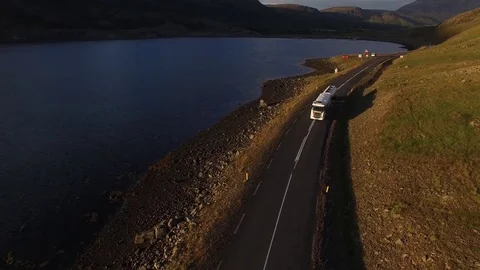 Icelandic road by drone Stock-Footage 70873270