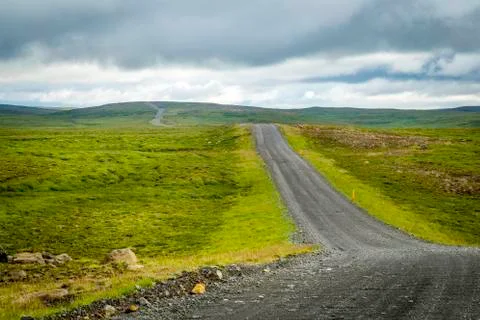 Icelandic road 스톡 사진