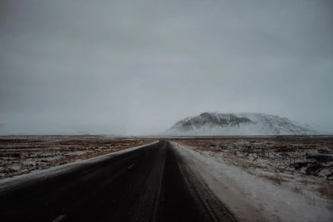 An Icelandic road Stock Photos