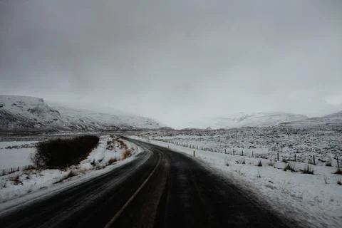 An Icelandic road Stock Photos