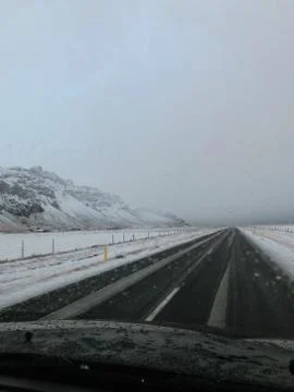 An Icelandic road Stock Photos