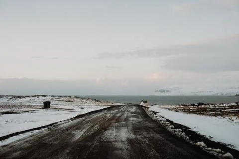 An Icelandic road Stock Photos
