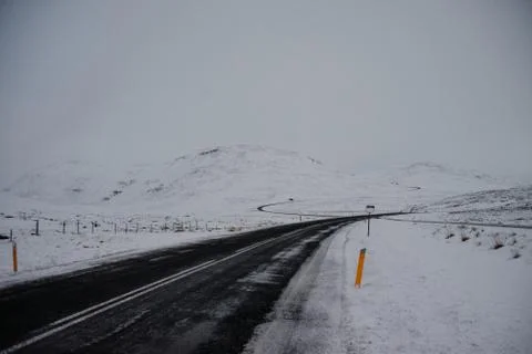 An Icelandic road Stock Photos
