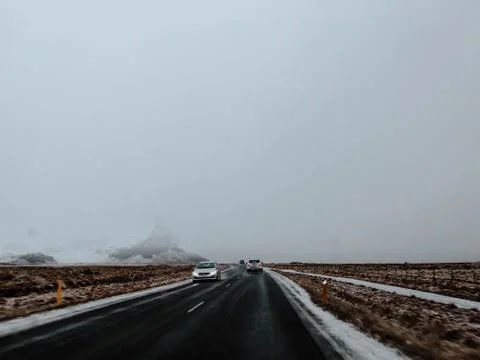 An Icelandic road Stock Photos