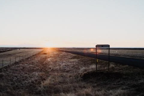 An Icelandic road Stock Photos