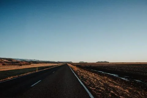 An Icelandic road Stock Photos