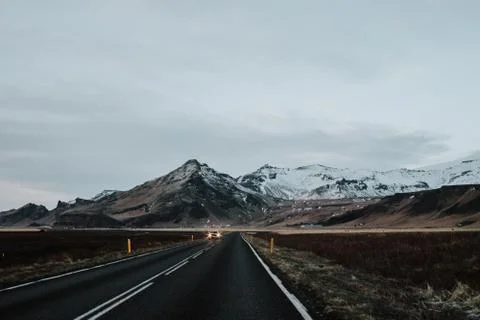 An Icelandic road Stock Photos