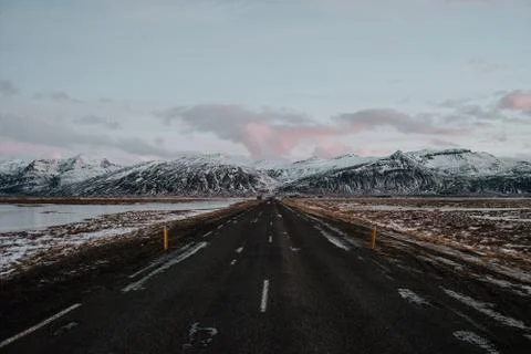 An Icelandic road Stock Photos