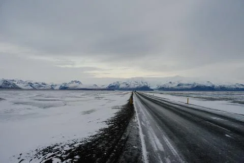 An Icelandic road Stock Photos