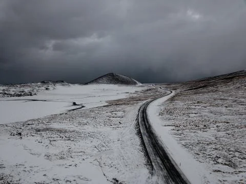An Icelandic road Foto stock