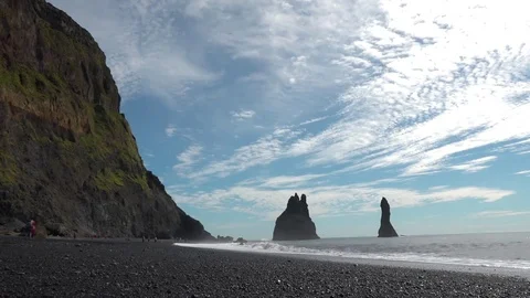Icelandic volcanic beach 2 Stock Footage 81275890