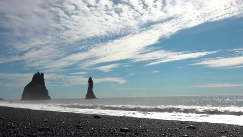 Icelandic volcanic beach 3 Stock-Footage 81276072