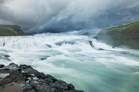 Icelandic waterfall Foto stock