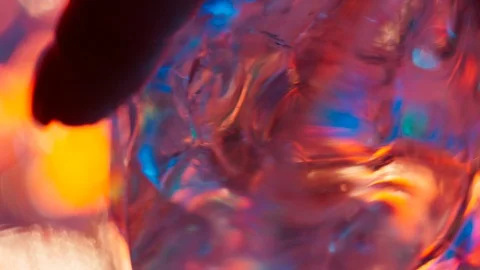 Icerock twists on glass Stock Footage 125299682