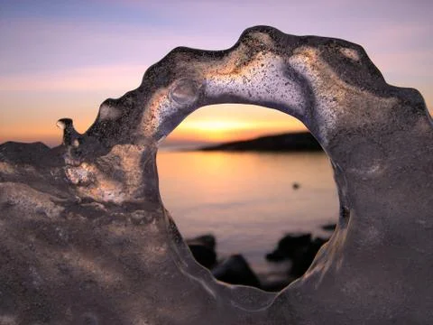 Ice's hole Stock Photos