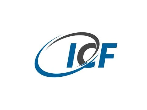 ICF letter creative modern elegant swoosh logo design Stock-Illustration