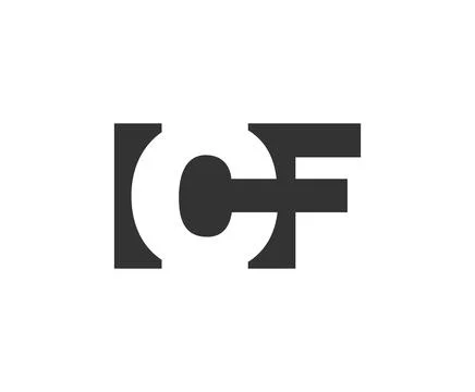 ICF logo design. Initial letter I C F bold font style for tech startups, co.. Illustrazione stock