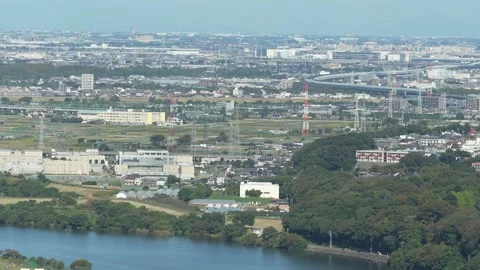 Ichikawa i-link town Observation deck in Japan 2023 Stock Footage 254466944