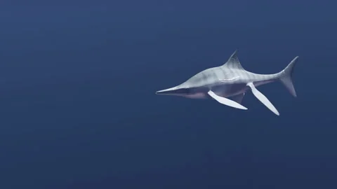 Ichthyosaurus in the ocean Stock Footage 321234132