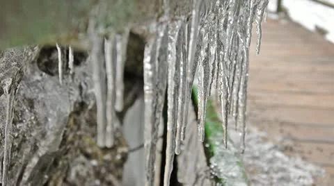 Icicle in the alps 스톡 동영상 10887149