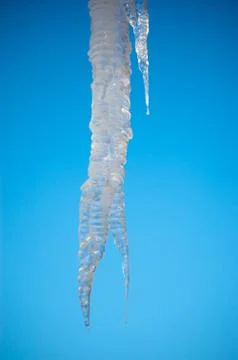 Icicle with Blue Sky Stock Photos