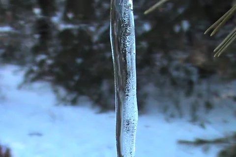 Icicle Closeup Stock Footage 1067983