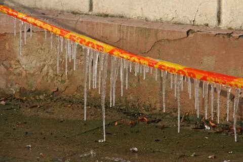 Icicle danger Stock Photos