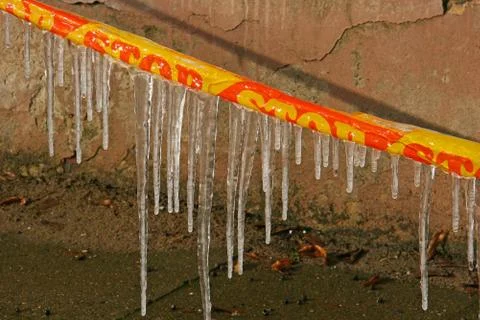 Icicle danger Stock Photos