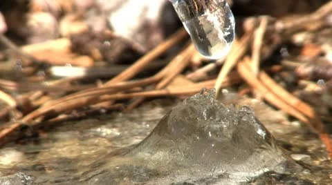 Icicle in downspout; 4 Stock Footage 10758584
