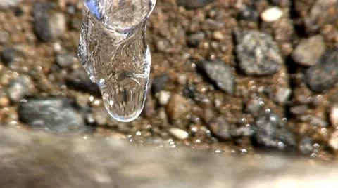 Icicle in downspout; 5 Stock Footage 10758600
