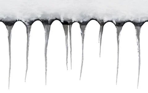 Icicle Horizontal Seamless Pattern Stock Photos