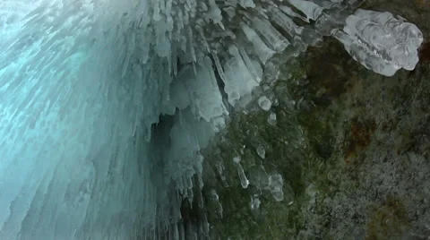 Icicle in the ice cave. Close up 스톡 동영상 41901367