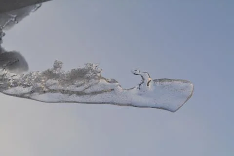 Icicle of interesting form 스톡 사진
