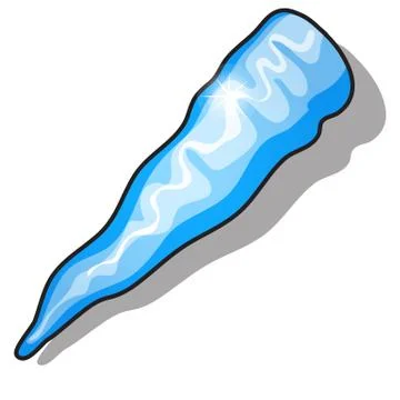 Icicle isolated on white background. Vector cartoon close-up illustration. Stock Illustration