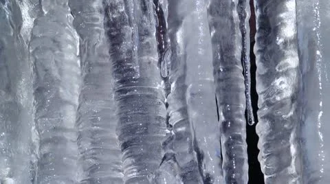 Icicle is melting. HD Video stock 10607687